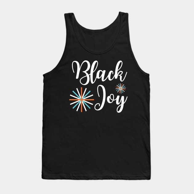 Black Joy Tank Top by MalibuSun